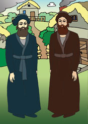 Two traditinaly dressed jews