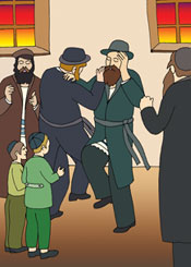 Chasidic dansing with kleizmer music assistance